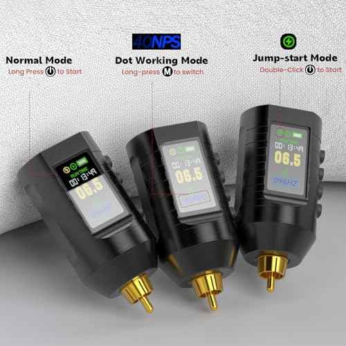 Wireless Tattoo Battery Pack Wormhole Tattoo Power Supply 1,800mAh Capacity with LED Digital Display Rechargeable Cordless Tattoo Power Supply RCA Lithium Battery Pack for Rotary Tattoo Machine WB15-A
