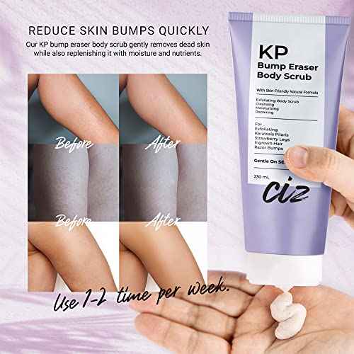 KP Bump Eraser Body Scrub: Exfoliating Keratosis Pilaris, Strawberry Skin Treatment - Smooths Rough, Bumpy, Dry Skin on Arms, Legs, Buttocks - KP Scrub Wash Helps Reduce Ingrown Hair Bumps