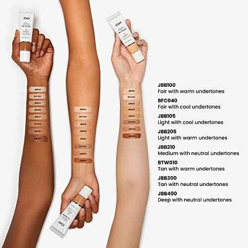 JOAH Beauty Perfecting BB Cream with Hyaluronic Acid and Niaciminade, Korean Makeup with Medium Buildable Coverage, Evens Skin Tone, Lightweight, Semi Matte Finish, Fair with Warm Undertones
