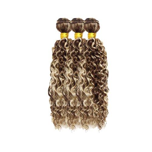 Vinmdonm P4613 Human Hair Bundles Blonde Water Wave 3 Bundle 20 22 24 inch 2 Tone #4 and 613 Bundle Brazilian Virgin Hair Extensions