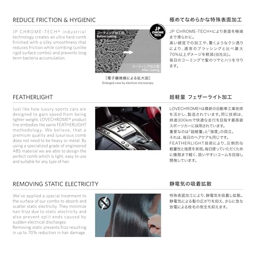 LOVE CHROME PG SCALP-GUASHA PREMIUM BLACK/Japanese artisan hair comb