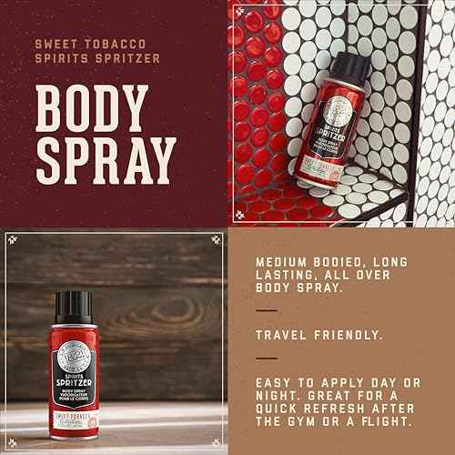 18.21 Man Made Men¡¯s Spirits Spritzer, 3.4 oz. - Long-Lasting All Over Body Spray with Masculine Aromatics - Gifts for Him