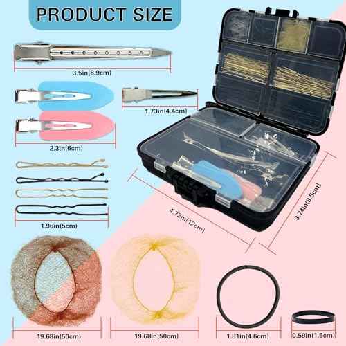 Hair Accessories Kit, 160Pcs Hair Clips for Women Girls Dance Ballet Cheerleading Travel with Storage Box