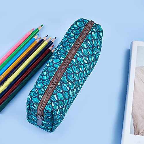 LParkin Mermaid Large Capacity Canvas Pencil Case Pen Bag Pouch Stationary Case Makeup Cosmetic Bag
