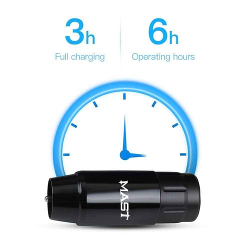 Mast Tour Cordless Tattoo Pen Machine Kit, Professional Rotary Cartridges Tattoo Gun, Replacement Tattoo Battery Power Supply QP-001