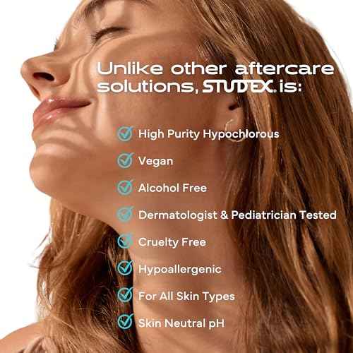 Studex Advanced 2-in-1 Piercing Aftercare & Cleanser ? Hypochlorous Spray for Body and Ear Piercing, Hypoallergenic Formula for Sensitive Skin (3.4oz)