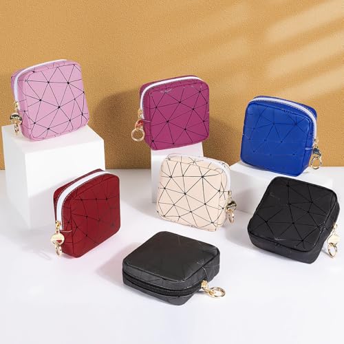 4.5" Mini Makeup Bag, Black Small Cosmetics Bag for Purse, Portable Makeup Pouch with Zipper for Women Girls, Christmas/Birthday/Wedding/Party Gifts (Black, Small)