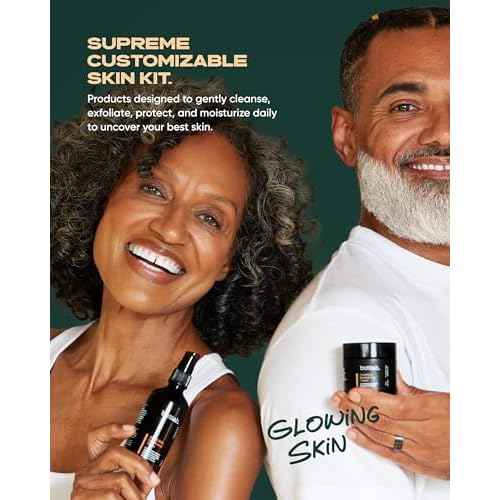 Buttah Skin Supreme Kit for Melanin Rich Skin | CocoShea Revitalizing Cream 2 oz | Vitamin C Serum 1 oz | Cleanser 3.4 oz | Rosewater Toner 3.4 oz | Black Owned Skincare