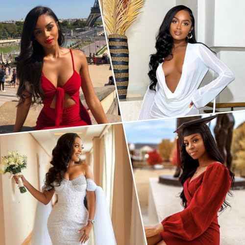 GMNSTAR 28 Inch 13x6 Lace Front Wigs Human Hair Body Wave HD Lace Frontal Wigs for Black Women 180 Density Glueless Wigs Human Hair Pre Plucked with Baby Hair