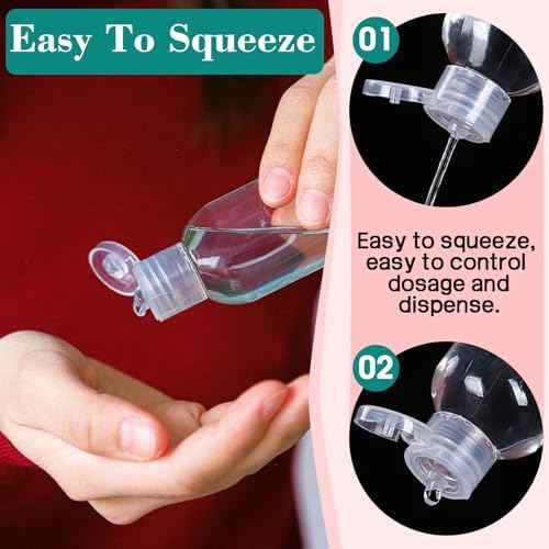 100pcs Empty 3.4 oz Travel Bottles with Flip Cap Tsa Approved Leakproof Plastic Squeeze Small Shampoo Bottles for Toiletries Liquids Travel Essentials Containers for Lotion, Party favors, Bulk Gifting