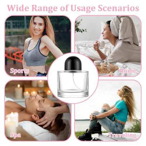 100ML/3.4OZ Refillable Cosmetic Spray Bottle Empty Glass Perfume Spray Bottles Clear Oil Perfume Container Travel Atomizer for Travel Makeup Party Tool