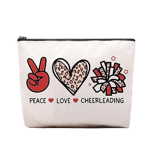 Cheer leading Gifts for Women, Makeup Cosmetic Bag Gifts for Cheer-leading Women Friends, Birthday Gifts for Cheerleader travel Makeup Pouch