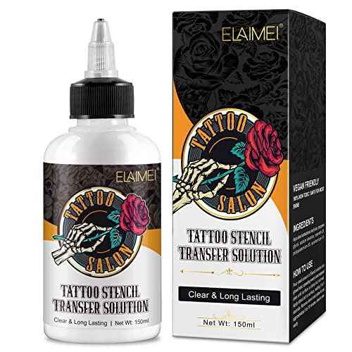 150ML Tattoo Stencil Transfer Gel, Professional Tattoo Transfer Lotion Formula for Tattoo Supplies-Vegan friendly-for Most Skin types