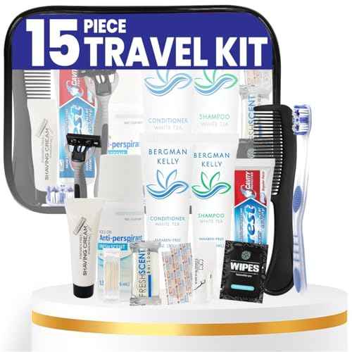 Trektote Travel Toiletry Kit For Men And Women ? 15 Piece Set of Travel Size Toiletries, TSA Compliant, Includes Shampoo And Conditioner, Body Wash, Toiletry Bag & More