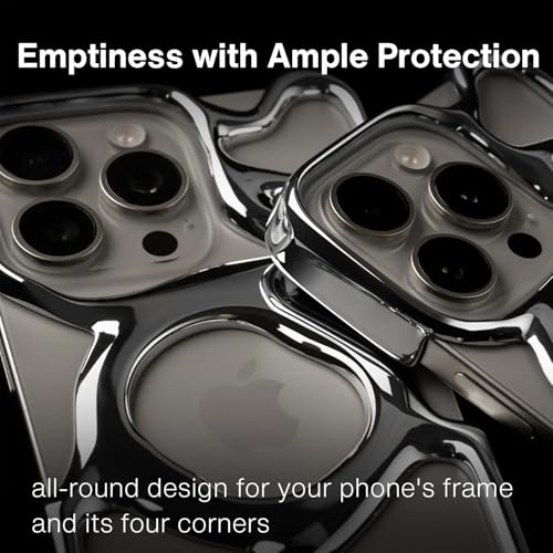 Angry miao Emptiness Phone Case for iPhone 16 Pro Max (Only),MagSafe Compatible 22g Lightweight,Heat Dissipating Ample Protection,(Desert Gold)