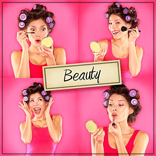 8 Pcs Gold Compact Mirror Bulk, Metal Round Shell, 1x 2x Magnification Double Sided, Portable, Folding, Mini Travel Pocket Mirror for Women Girls Party Favor Bridesmaid Christmas Gifts