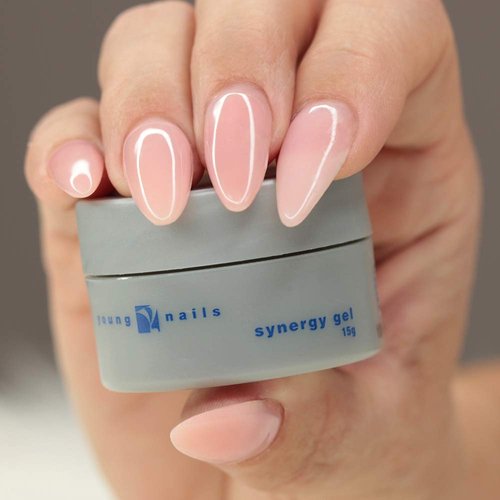 Young Nails Synergy Gel System, Foundation Gel - Builder Gel Base Coat, Superior Adhesion & Strength, Hard Gel Base Coat - Base Gel, Clear, 60g