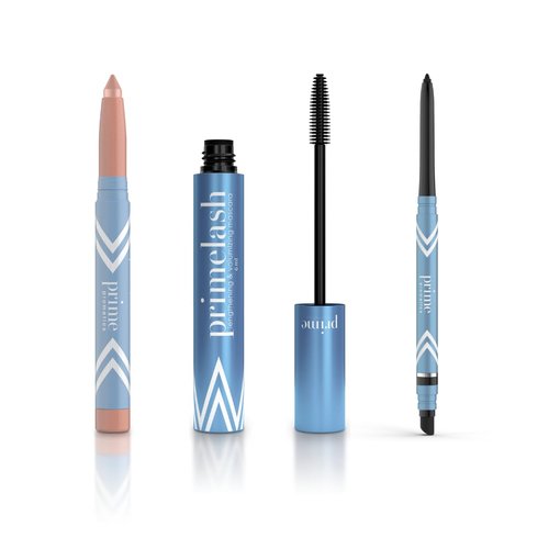 PRIME PROMETICS The Complete Eye Kit – Made for Silver Queens - Black mascara + Black Eyeliner + Stardust Eye Brightener