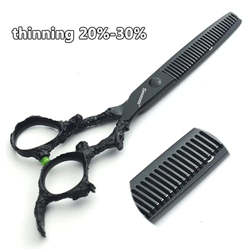 SHARONDS 6/7 inch Professional Hairdressing Scissors Salon Hairdresser Hair Trim and Cut thinning 440c high Hardness Scissors (6-inch 3pc)