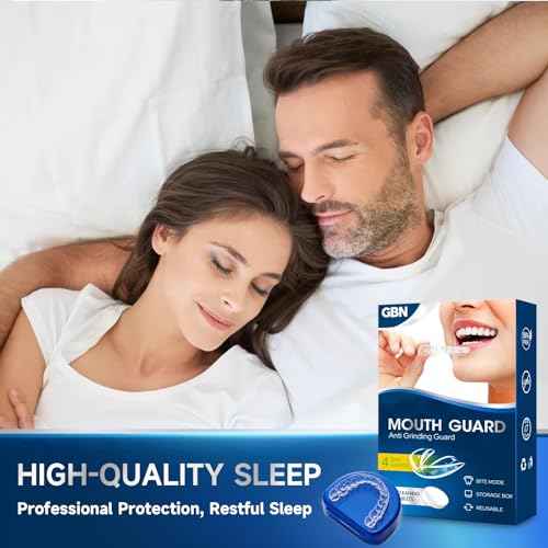 GBN Mouth Guard for Grinding Teeth at Night - Custom Fit Night Guards - Comfortable Mouth Guard for Sleeping, Nightguard, Mouthguard Includes 2 Sizes, 12 Cleaning Tablets
