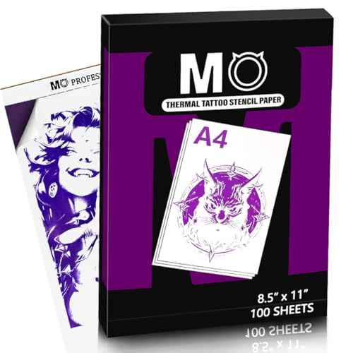 MO MOLONG Premium Tattoo Transfer Paper 100 Sheets Tattoo Stencil Paper for Professional Easy to Use 4 Layers A4 Size Stencil Paper for Tattooing