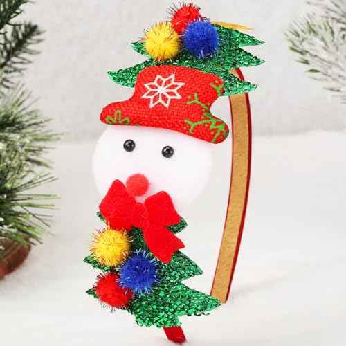 CAKURE Christmas Headband Xmas Hair Accessories Red Green Hair Hoop Holiday Party Headwear Decoration for Women and Girls