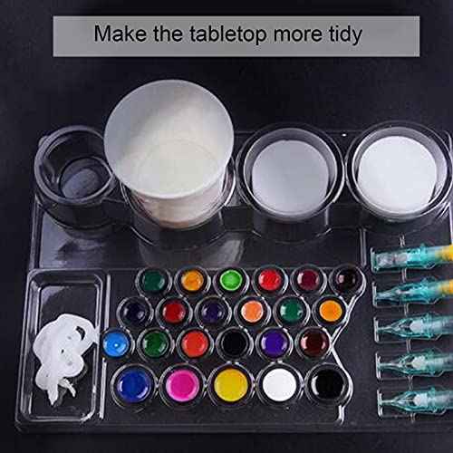 24pcs Tray, Cartridge Tray Disposable Ink Cup Holder Stand Plastic Needle Pigment Tray Accessory Items For Tattooists
