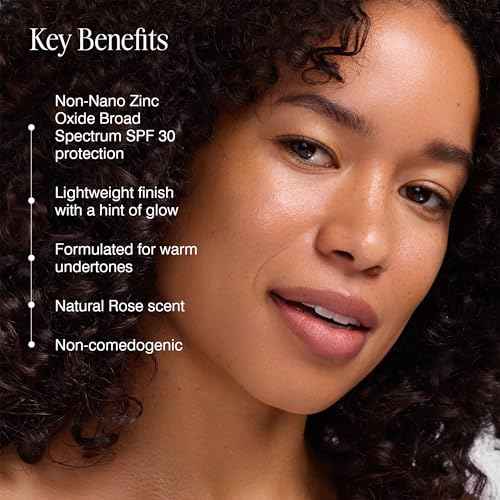 COOLA Organic Rosilliance Tinted Moisturizer with SPF 30, Dermatologist Tested, 1.5 FL Oz