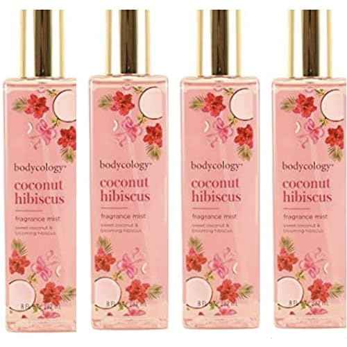 Coconut Hibiscus Fragrance Mist for Women, 8 Ounce, 240 ml / 8 Ounce (Pack of 4)