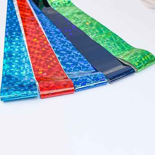 DANNEASY 10 Roll Iridescent Cellophane Nail Foil Transfer Holographic Foils Sheets Aurora Glass Nails Stickers Starry Sky Nail Art Foil Glitter Nails Design 3D Manicure Decoration