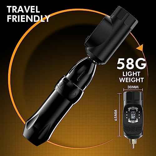 Hawink Tattoo Battery Wireless Power Supply for RCA Rotary Tattoo Pen Machine (Red) P155-2-RCA