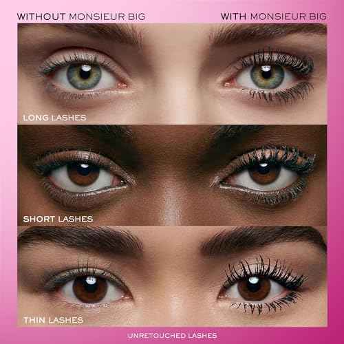 Lanc?me Monsieur Big Volumizing Mascara for up to 12x More Volume & 24H Wear - False Lash Effect - Black