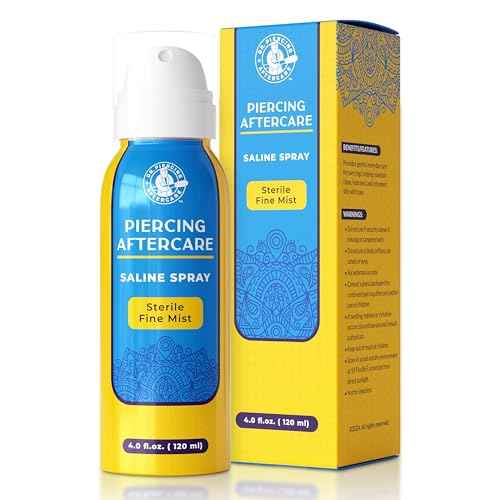 Dr. Piercing Aftercare ? Piercing Aftercare Sterile Saline Spray - Sterile Saline Solution for Piercings - Ear Piercing Cleaner Saline Wash Spray - Nose, Ear, Belly & Piercing Bump ? 4.0 oz
