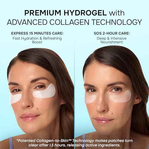 Under Eye Patches for Puffy Eyes and Dark Circles - Cooling Eye Masks for Women & Men with Collagen, Hyaluronic Acid & Retinol - Depuffing Undereye Mask Patches - Parches Para Ojeras - 15 Pairs
