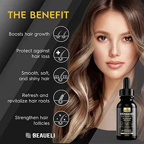 5% Minoxidil Hair Growth for Men and Women: Extra Strength Minoxidil Regrowth Treatment Serum for Thinning Hair Loss to Grow Thicker Fuller Faster 30ml 3Bottles