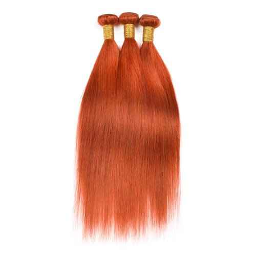 Color 350 Bundles Human Hair Ginger Straight Human Hair Bundles Orange Bundles Human Hair 24 24 24 Inch Ginger Orange Bundles Remy Hair Weave Orange Bundles