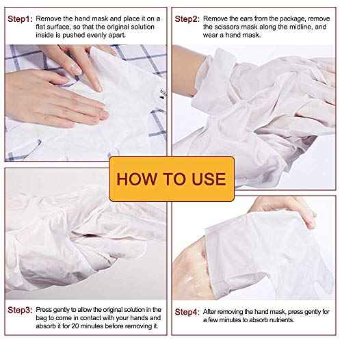 5 Pairs Hand Mask Gloves, Moisturizing & Repairing Treatment for Extra Dry & Rough Skin, Exfoliating Peeling Mask for Home Spa Care, Men & Women