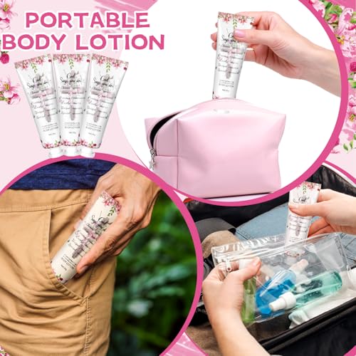 24 Pcs Christian Body Lotions Bulk Gifts for Women Breast Cancer Awareness Gifts Inspirational Bible Verse Lotion Mini Travel Christian Religious Hand Cream for Appreciation Women Teacher Mom