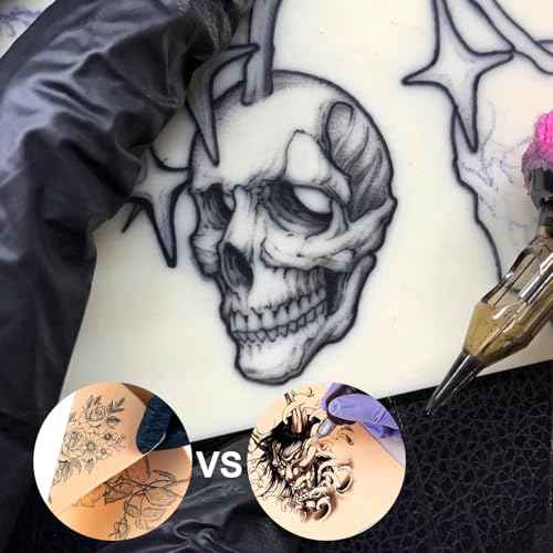 Blank Tattoo Practice Skins - Autdor 10Pcs Tattoo Skin Practice Double Sides 8x6" Fake Skin Tattooing and Microblading Eyebrow Practice Skin for Tattoo Supplies,Beginners and Experienced Artists