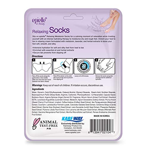 Epielle Relaxing & Nourishing Hand & Foot Masks for Dry, Overworked Skin, Self Care Gifts for Women, Spa Kit, Stocking Stuffers, Thanksgiving Essentials, 6 Moisturizing Gloves & 6 Moisturizing Socks
