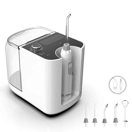 New Version 900ML Large Capacity Countertop Water Flosser, Aquarius Water Flosser Professional with UV Sanitizer Light, Oral Irrigator for Teeth, Gums, Braces, Dental Care