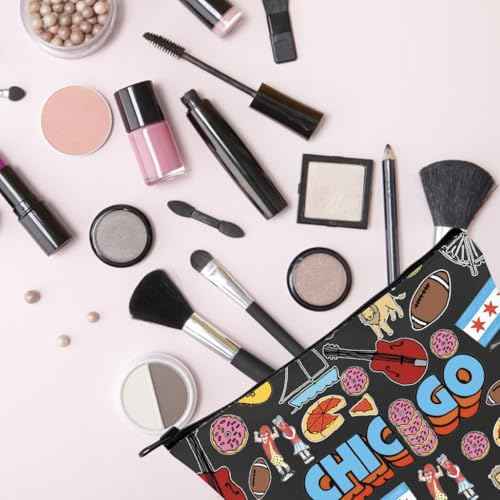Chicago Souvenir Gift Chicago Welcome Makeup Bag Chicago Travel Zipper Pouch Bag (Chicago bag)