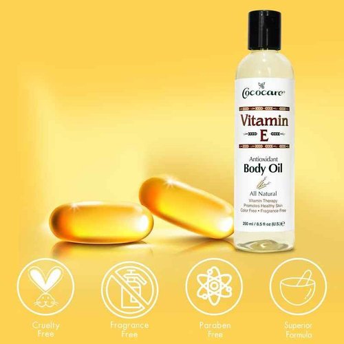 Cococare Natural Vitamin E Antioxidant Body Oil - Vitamin Therapy for All Skin Types - 8.5 fl oz - Pack of 6