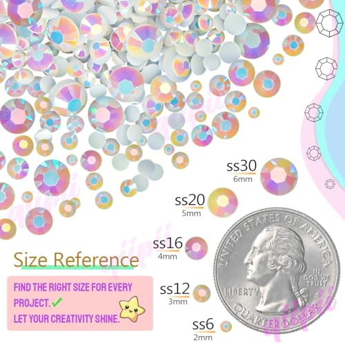 Light Blue Resin Rhinestones for Bedazzling Crafting 2mm 3mm 4mm 5mm 6mm Sky Blue Flatback Stones Diamonds Crystals Gems Charms for Nails Face Eyes Makeup Tumbler Bottles Crafts Clothes Shoes