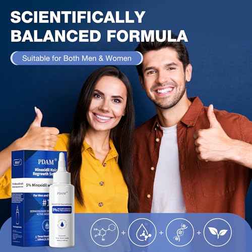 5% Minoxidil for Men, for Men & Women Hair with Biotin, Minoxidil for Beard Growth for Hair Loss to Hair Regrowth Get Thicker Fuller, Hair Loss Treatments for Women 100ml