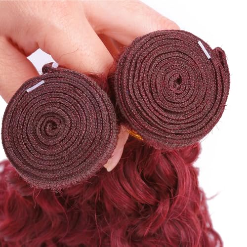 Burgundy Bundles Human Hair 99J Water Wave Bundle 18 20 22 inch Vinmdonm 8A Brazilian Unprocessed Hair 3 Bundles Red Bundle