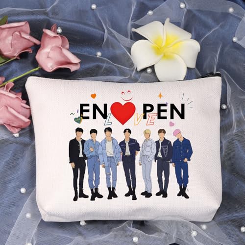 K-POP Music Travel Makeup Bag Kpop Song Lover Reusable Zipper Bag South Korea Star Team Fans Gift (Elove)