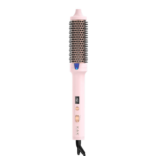 K&K 1.7 Inch Cool-AIR TECH Hair Styling Tool Bounce Brush, Heated Thermal Round Brush with Negative Ion Technology, Multiple Heat Settings for Blowout Look with Hair Care Oil, Temperture Contronal