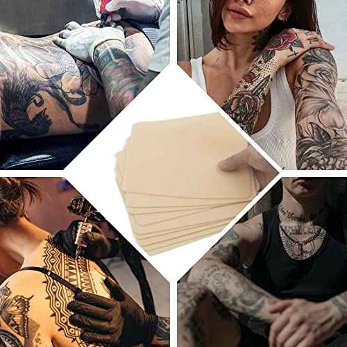 20pcs Tattoo Practice Skin - Professional Grade Double Sided Fake Skin for Tattooing (7.36" x 5.59") Ideal for Beginners & Tattoo Artists