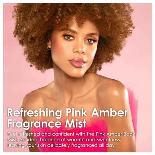 CANDIE'S Pink Amber Fragrance Mist - Sweet, Long-Lasting Perfume for Women, Luxurious All-Day Freshness, Ideal Body Cologne for Ladies, Feminine Scent, Lasts All Day, Must-Have Fragrance, 8.4 fl oz